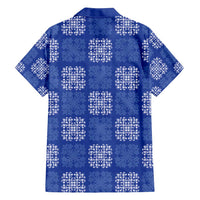Royal Blue Palaka Quilt Hawaii Family Matching Tank Maxi Dress and Hawaiian Shirt Traditional Hawaii-plaid Pattern LT14 - Polynesian Pride
