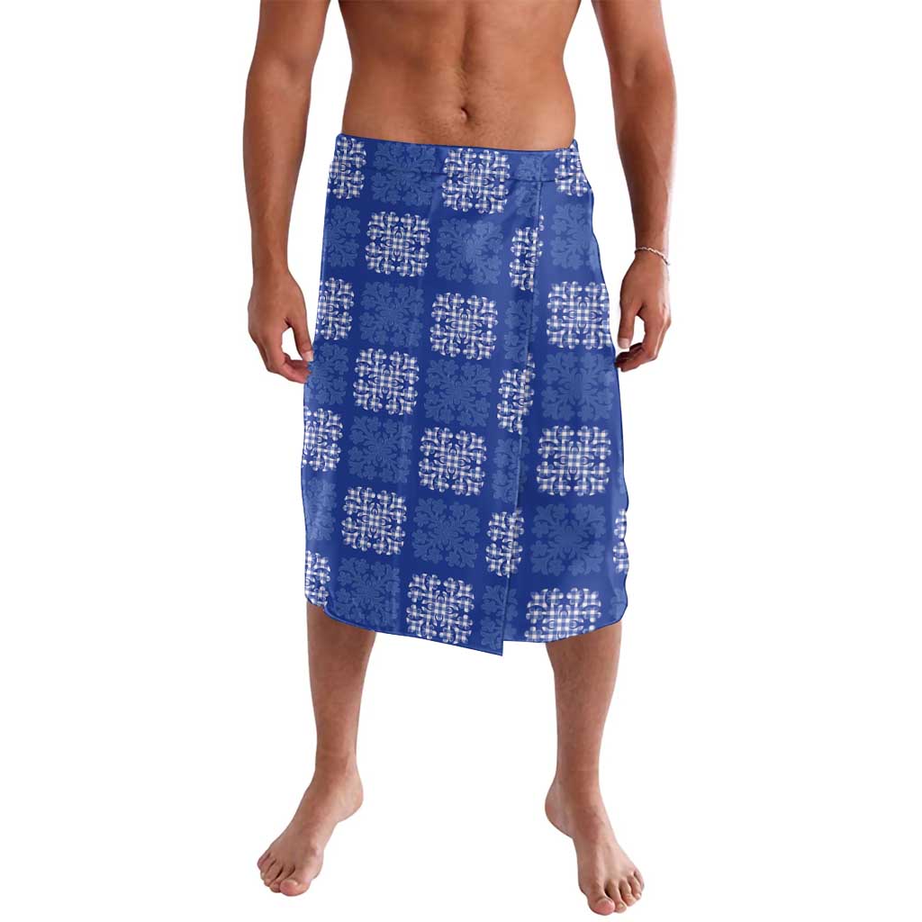 Royal Blue Palaka Quilt Hawaii Lavalava Traditional Hawaii-plaid Pattern - Polynesian Pride