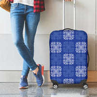 Royal Blue Palaka Quilt Hawaii Luggage Cover Traditional Hawaii-plaid Pattern - Polynesian Pride