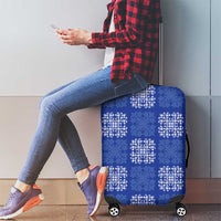 Royal Blue Palaka Quilt Hawaii Luggage Cover Traditional Hawaii-plaid Pattern - Polynesian Pride