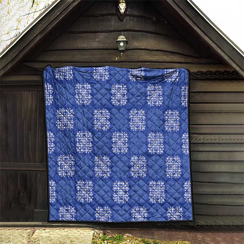Royal Blue Palaka Quilt Hawaii Quilt Traditional Hawaii-plaid Pattern - Polynesian Pride