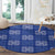 Royal Blue Palaka Quilt Hawaii Round Carpet Traditional Hawaii-plaid Pattern - Polynesian Pride
