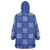 Royal Blue Palaka Quilt Hawaii Wearable Blanket Hoodie Traditional Hawaii-plaid Pattern - Polynesian Pride