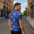 Royal Blue Palaka Quilt Hawaii Zipper Polo Shirt Traditional Hawaii-plaid Pattern - Polynesian Pride