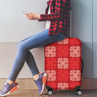 Red Palaka Quilt Hawaii Luggage Cover Traditional Hawaii-plaid Pattern - Polynesian Pride