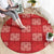 Red Palaka Quilt Hawaii Round Carpet Traditional Hawaii-plaid Pattern - Polynesian Pride