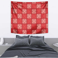 Red Palaka Quilt Hawaii Tapestry Traditional Hawaii-plaid Pattern - Polynesian Pride
