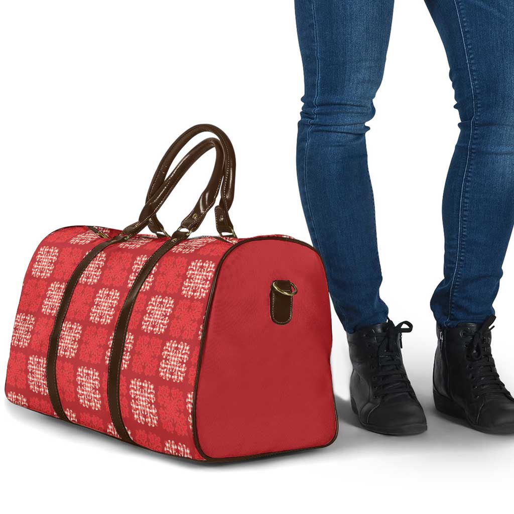Red Palaka Quilt Hawaii Travel Bag Traditional Hawaii-plaid Pattern - Polynesian Pride