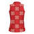 Red Palaka Quilt Hawaii Women Sleeveless Polo Shirt Traditional Hawaii-plaid Pattern - Polynesian Pride