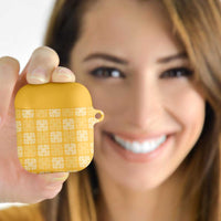 Yellow Palaka Quilt Hawaii AirPods Case Traditional Hawaii-plaid Pattern - Polynesian Pride
