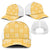 Yellow Palaka Quilt Hawaii Baseball Net Cap Traditional Hawaii-plaid Pattern - Polynesian Pride