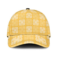 Yellow Palaka Quilt Hawaii Classic Cap Traditional Hawaii-plaid Pattern - Polynesian Pride