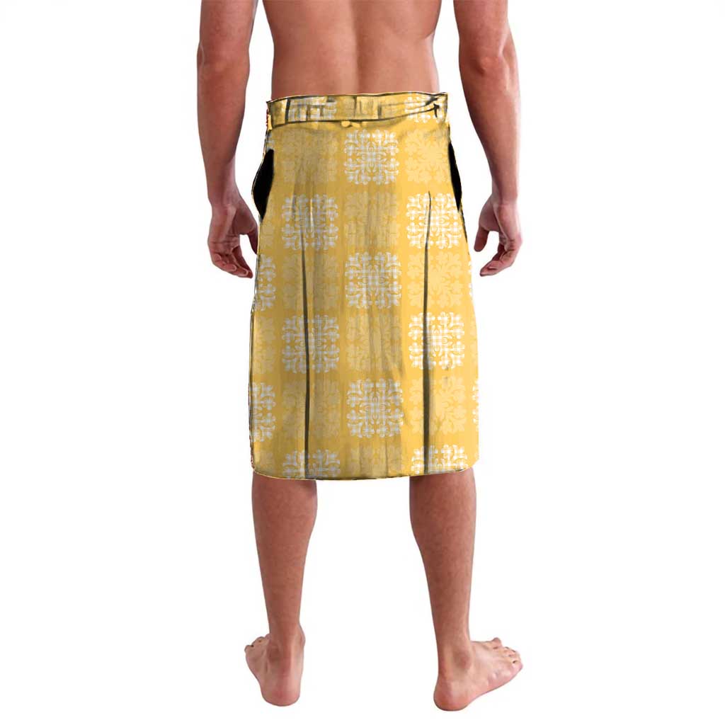 Yellow Palaka Quilt Hawaii Lavalava Traditional Hawaii-plaid Pattern - Polynesian Pride