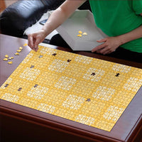 Yellow Palaka Quilt Hawaii Puzzle Traditional Hawaii-plaid Pattern - Polynesian Pride
