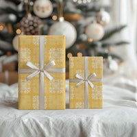 Yellow Palaka Quilt Hawaii Wrapping Paper Traditional Hawaii-plaid Pattern - Polynesian Pride