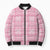 Pink Palaka Quilt Hawaii Bomber Puffer Jacket Traditional Hawaii-plaid Pattern - Polynesian Pride