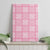 Pink Palaka Quilt Hawaii Canvas Wall Art Traditional Hawaii-plaid Pattern - Polynesian Pride