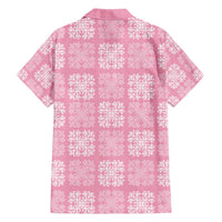 Pink Palaka Quilt Hawaii Family Matching Long Sleeve Bodycon Dress and Hawaiian Shirt Traditional Hawaii-plaid Pattern LT14 - Polynesian Pride