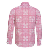 Pink Palaka Quilt Hawaii Family Matching Long Sleeve Bodycon Dress and Hawaiian Shirt Traditional Hawaii-plaid Pattern LT14 - Polynesian Pride