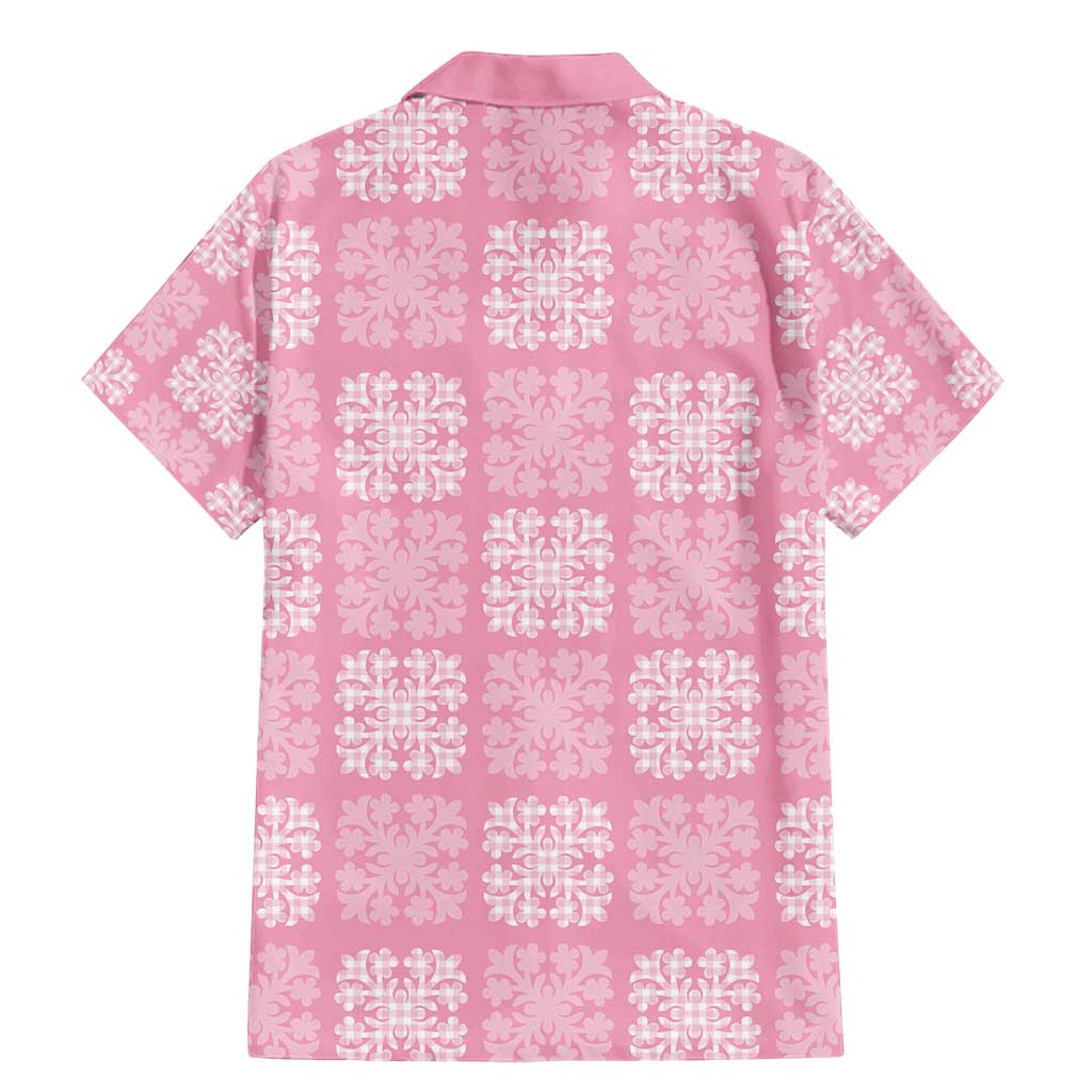 Pink Palaka Quilt Hawaii Family Matching Mermaid Dress and Hawaiian Shirt Traditional Hawaii-plaid Pattern LT14 - Polynesian Pride
