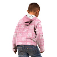 Pink Palaka Quilt Hawaii Kid Hoodie Traditional Hawaii-plaid Pattern LT14 - Polynesian Pride