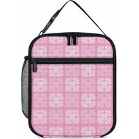 Pink Palaka Quilt Hawaii Lunch Bag Traditional Hawaii-plaid Pattern