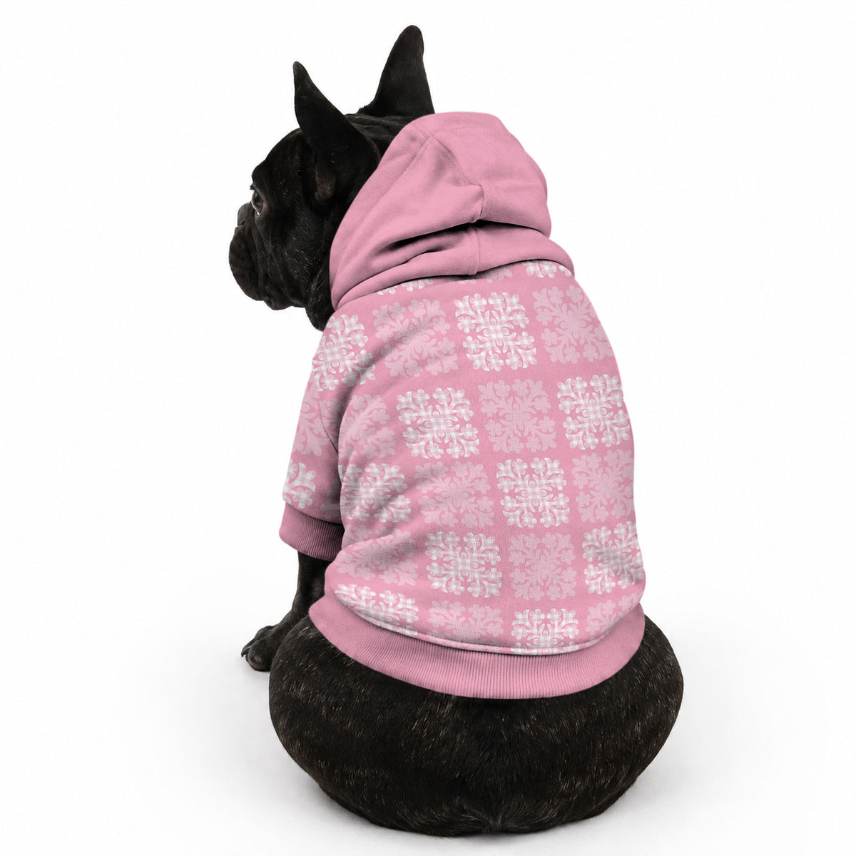 Pink Palaka Quilt Hawaii Pet Hoodie Traditional Hawaii-plaid Pattern LT14 - Polynesian Pride
