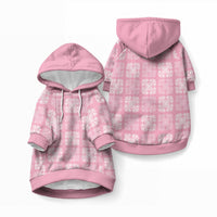 Pink Palaka Quilt Hawaii Pet Hoodie Traditional Hawaii-plaid Pattern LT14 Pullover Pink - Polynesian Pride