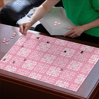 Pink Palaka Quilt Hawaii Puzzle Traditional Hawaii-plaid Pattern - Polynesian Pride