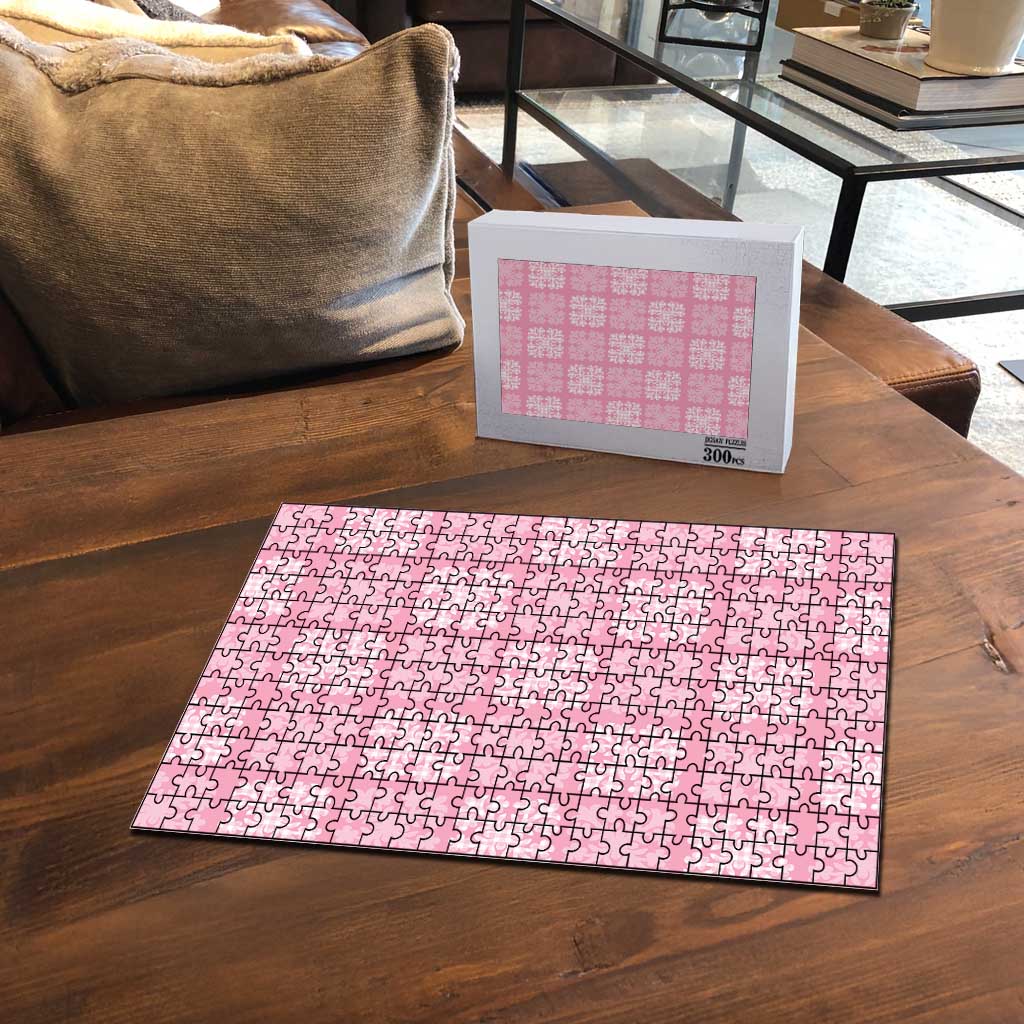 Pink Palaka Quilt Hawaii Puzzle Traditional Hawaii-plaid Pattern - Polynesian Pride