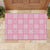 Pink Palaka Quilt Hawaii Rubber Doormat Traditional Hawaii-plaid Pattern - Polynesian Pride