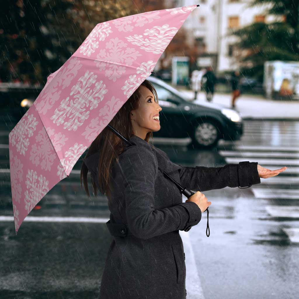 Pink Palaka Quilt Hawaii Umbrella Traditional Hawaii-plaid Pattern - Polynesian Pride