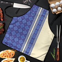 Mabuhay Philippines Festival Apron Yakan Modern Filipiniana Inspired LT14 Blue - Polynesian Pride