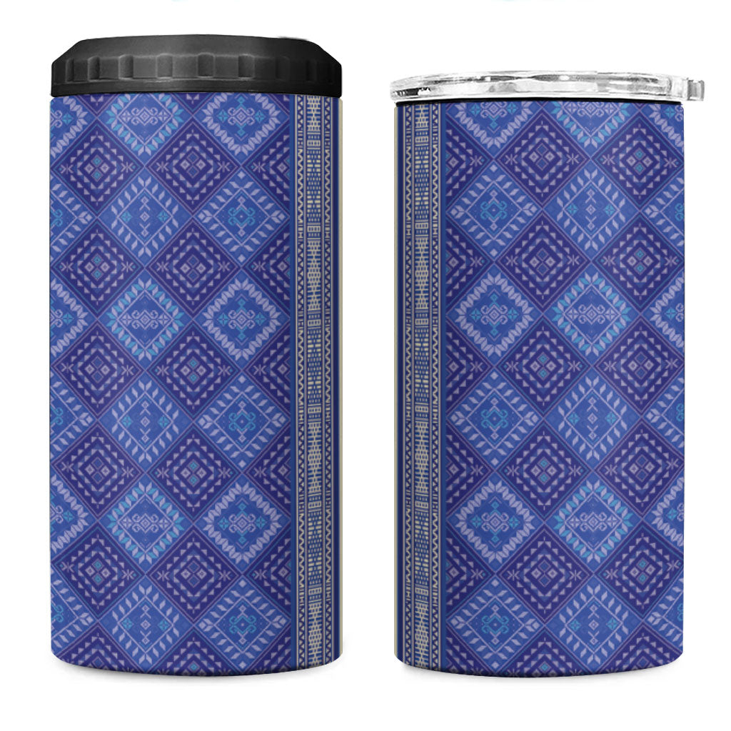 Mabuhay Philippines Festival 4 in 1 Can Cooler Tumbler Yakan Modern Filipiniana Inspired