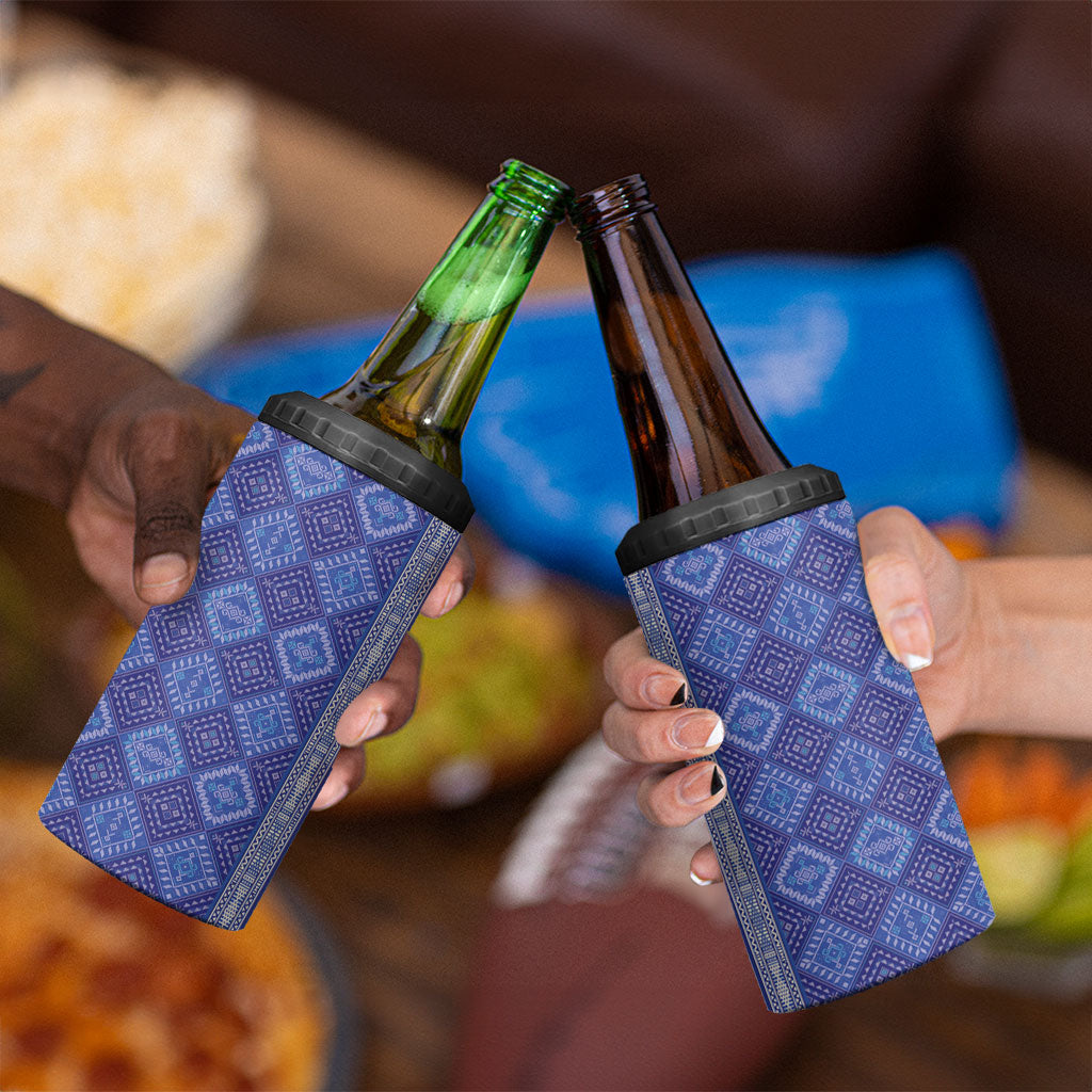 Mabuhay Philippines Festival 4 in 1 Can Cooler Tumbler Yakan Modern Filipiniana Inspired LT14 - Polynesian Pride