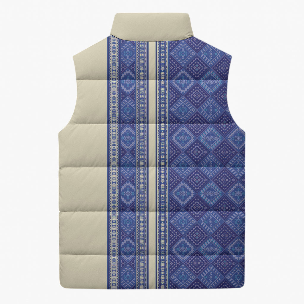 Mabuhay Philippines Festival Sleeveless Puffer Jacket Yakan Modern Filipiniana Inspired LT14 - Polynesian Pride