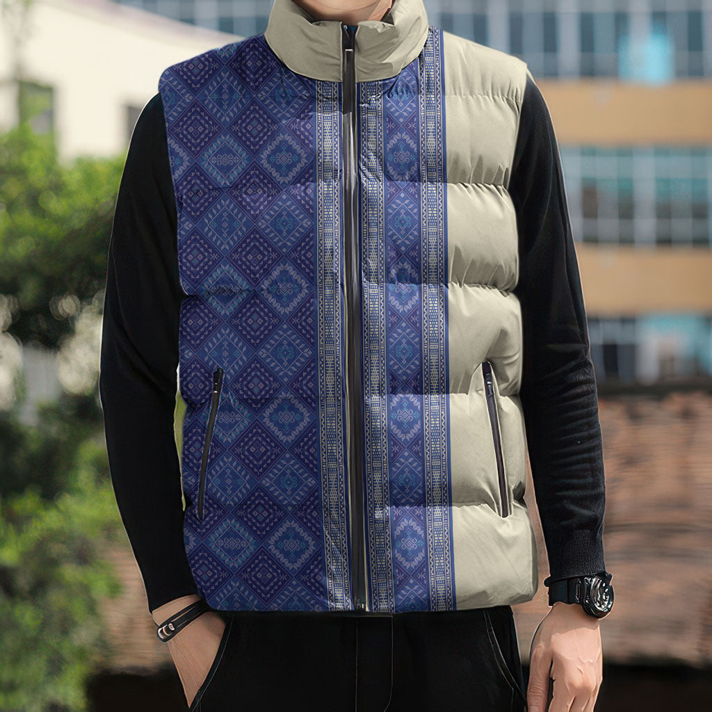 Mabuhay Philippines Festival Sleeveless Puffer Jacket Yakan Modern Filipiniana Inspired LT14 - Polynesian Pride
