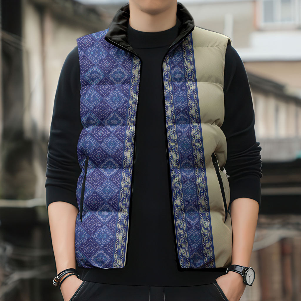 Mabuhay Philippines Festival Sleeveless Puffer Jacket Yakan Modern Filipiniana Inspired LT14 - Polynesian Pride