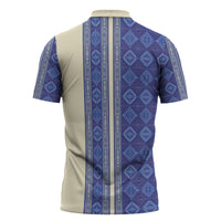 Mabuhay Philippines Festival Zipper Polo Shirt Yakan Modern Filipiniana Inspired LT14 - Polynesian Pride