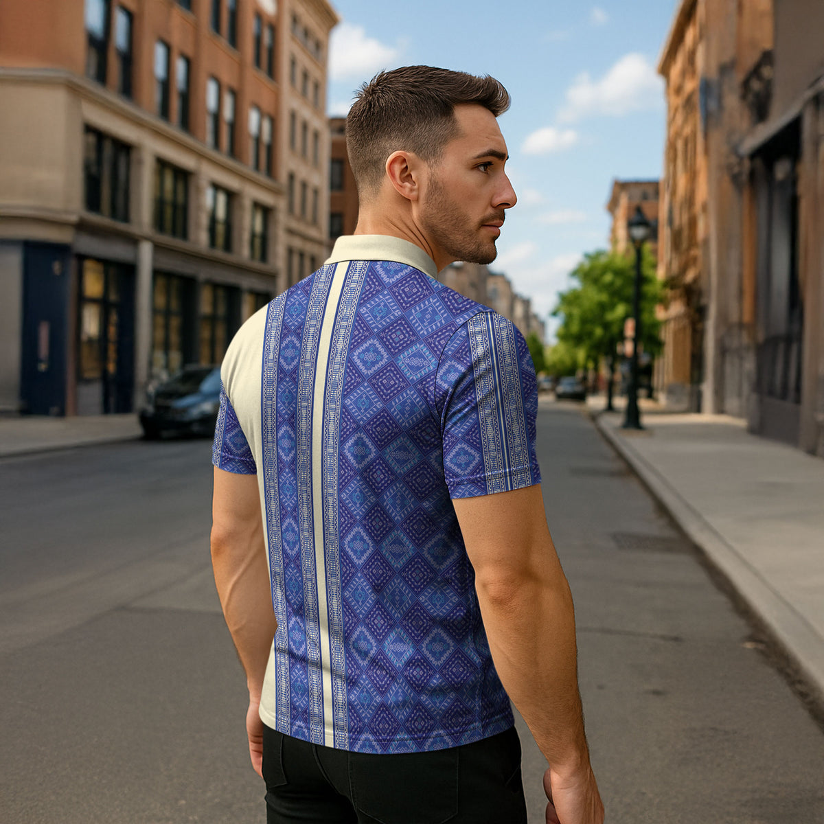 Mabuhay Philippines Festival Zipper Polo Shirt Yakan Modern Filipiniana Inspired LT14 - Polynesian Pride