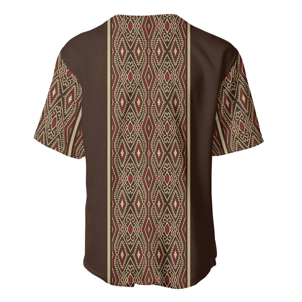 Mabuhay Philippines Festival Baseball Jersey Tnalak Modern Filipiniana Inspired LT14 - Polynesian Pride