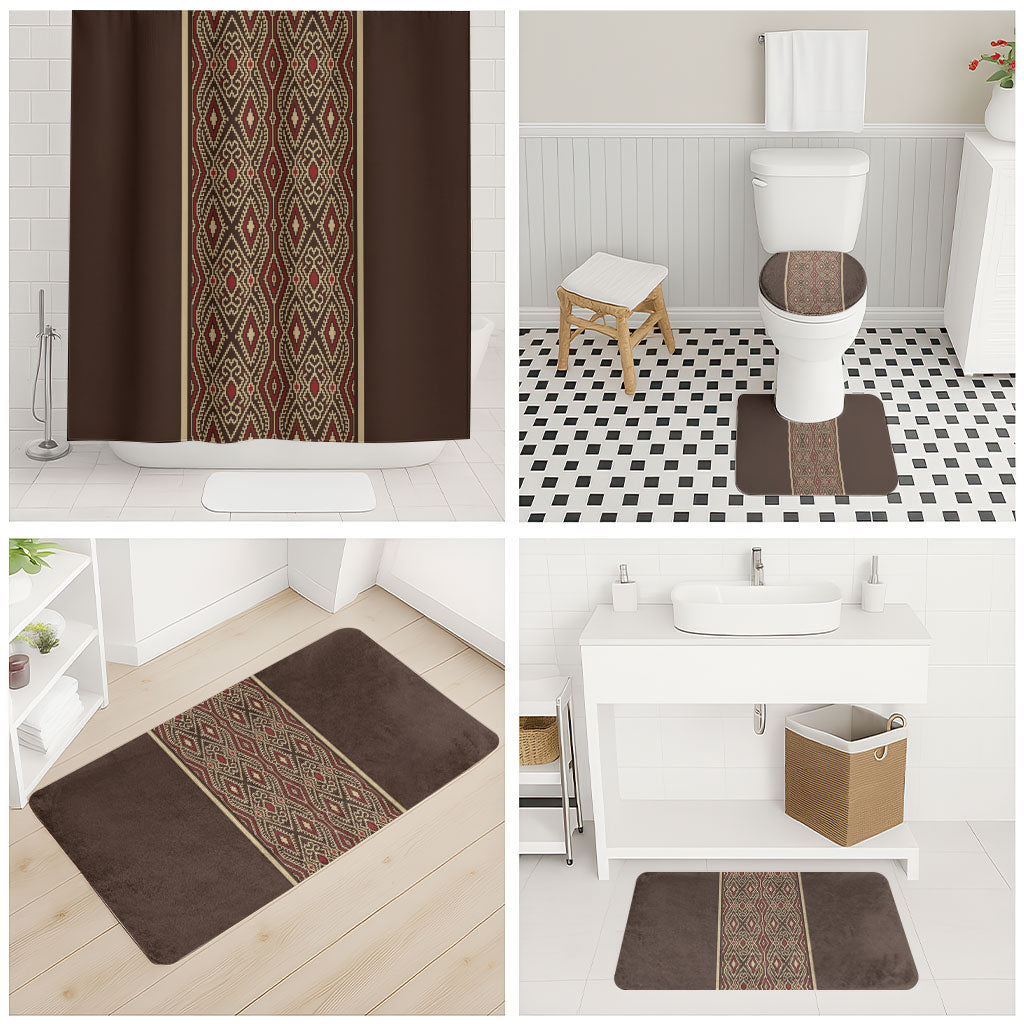 Mabuhay Philippines Festival Bathroom Set Tnalak Modern Filipiniana Inspired LT14 - Polynesian Pride