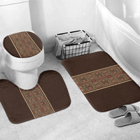 Mabuhay Philippines Festival Bathroom Set Tnalak Modern Filipiniana Inspired LT14 Mat Set Only (3 pcs) One Size Brown - Polynesian Pride