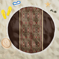 Mabuhay Philippines Festival Beach Blanket Tnalak Modern Filipiniana Inspired LT14 One Size 150cm Brown - Polynesian Pride