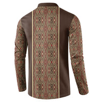 Mabuhay Philippines Festival Button Sweatshirt Tnalak Modern Filipiniana Inspired LT14 - Polynesian Pride