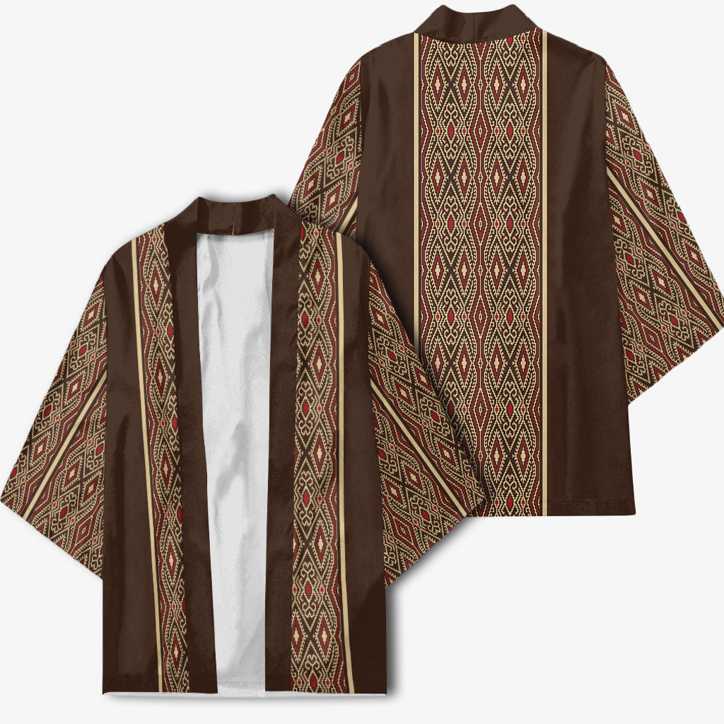 Mabuhay Philippines Festival Kimono Tnalak Modern Filipiniana Inspired LT14 - Polynesian Pride