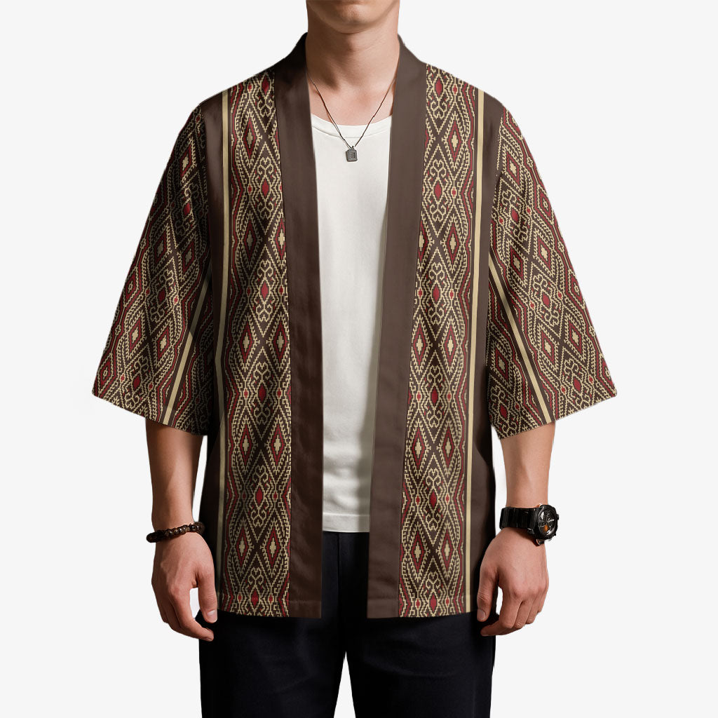 Mabuhay Philippines Festival Kimono Tnalak Modern Filipiniana Inspired LT14 - Polynesian Pride