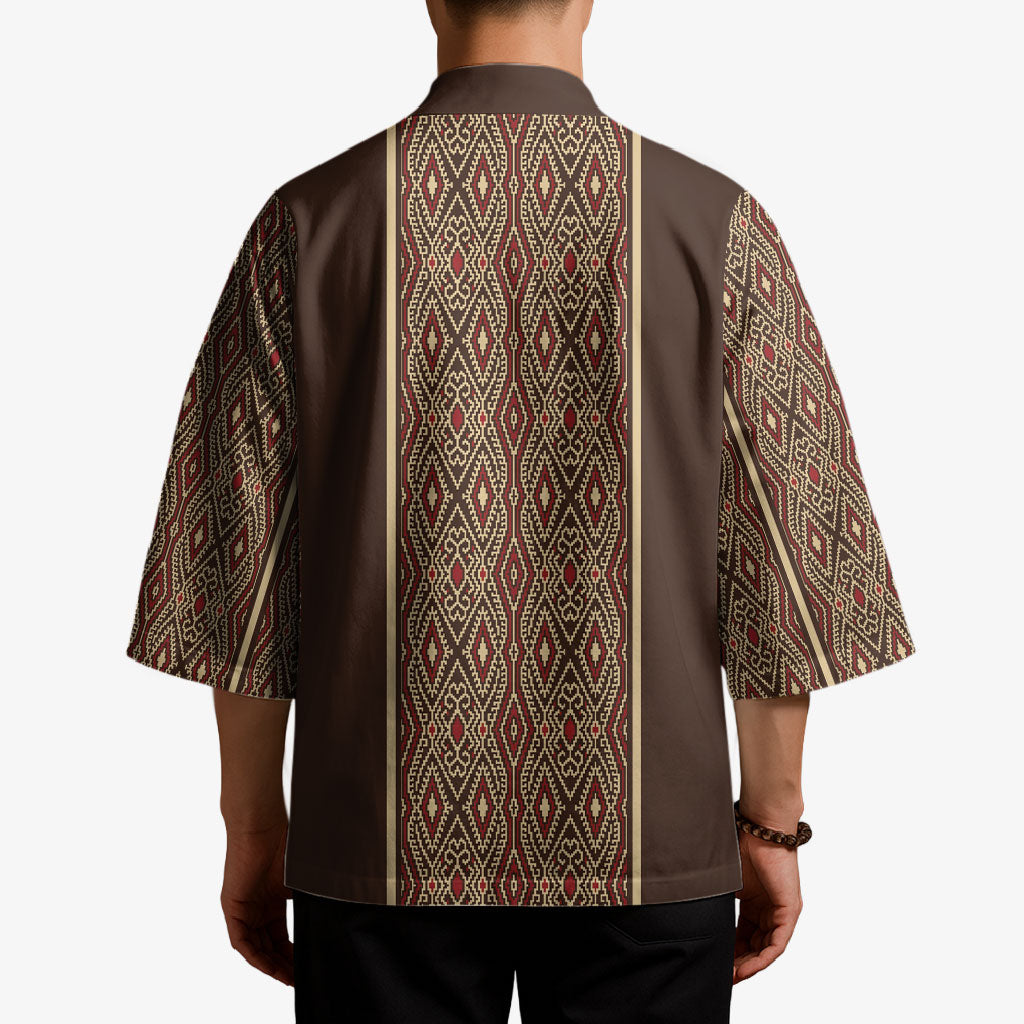 Mabuhay Philippines Festival Kimono Tnalak Modern Filipiniana Inspired LT14 - Polynesian Pride