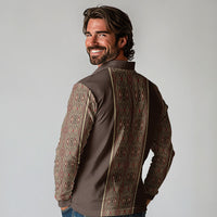 Mabuhay Philippines Festival Long Sleeve Polo Shirt Tnalak Modern Filipiniana Inspired LT14 - Polynesian Pride