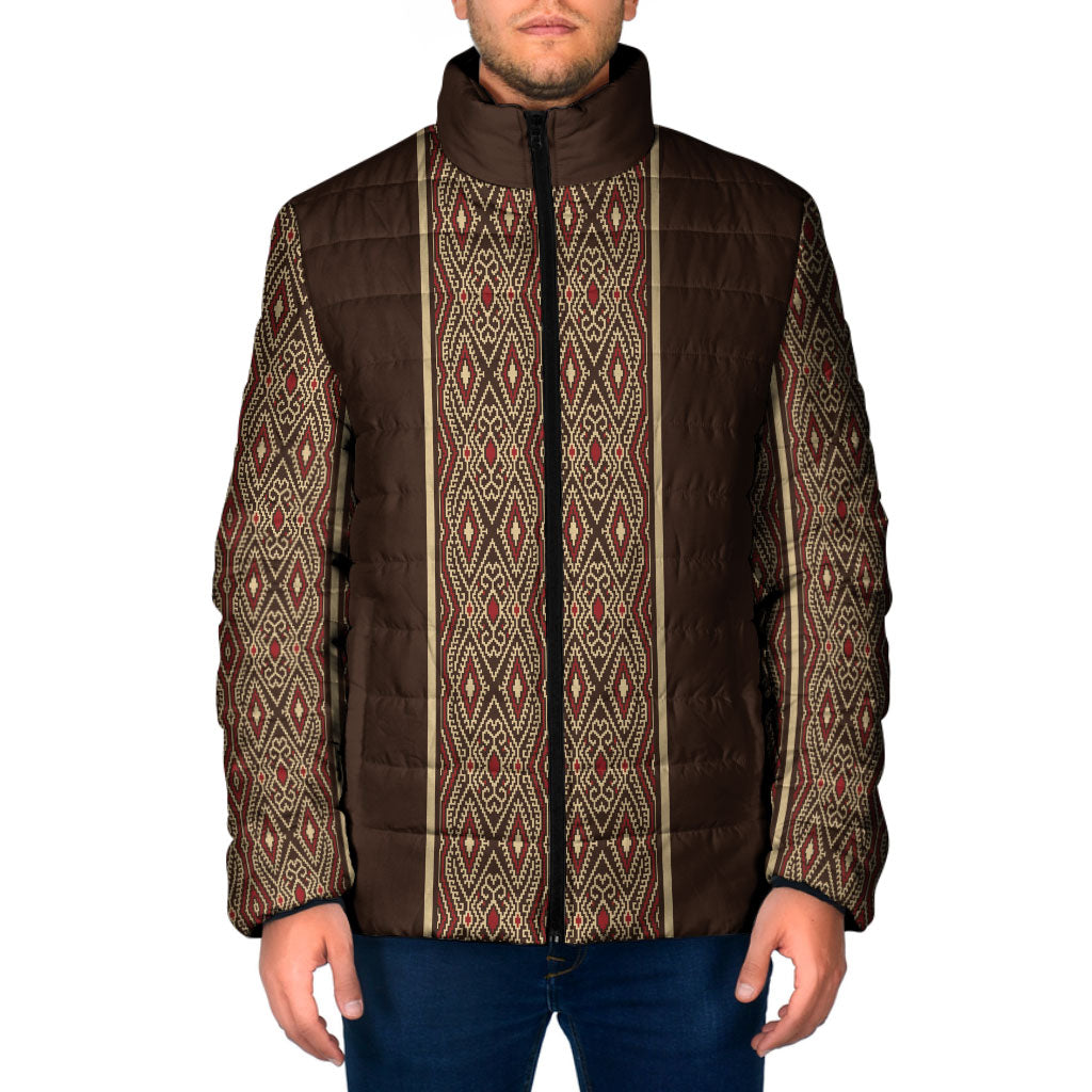 Mabuhay Philippines Festival Padded Jacket Tnalak Modern Filipiniana Inspired